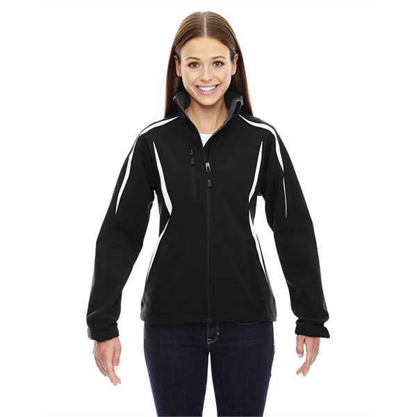 Picture of Ladies' Enzo Colorblocked Three-Layer Fleece Bonded Soft Shell Jacket
