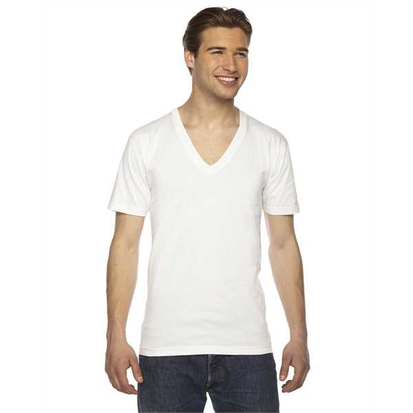 Picture of Unisex USA Made Fine Jersey Short-Sleeve V-Neck T-Shirt