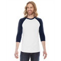 Picture of Unisex Poly-Cotton USA Made 3/4-Sleeve Raglan T-Shirt