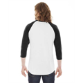 Picture of Unisex Poly-Cotton USA Made 3/4-Sleeve Raglan T-Shirt