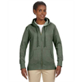 Picture of Ladies' 7 oz. Organic/Recycled Heathered Fleece Full-Zip Hood