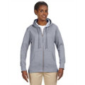 Picture of Ladies' 7 oz. Organic/Recycled Heathered Fleece Full-Zip Hood