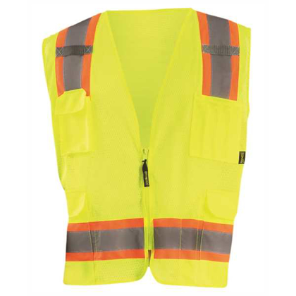 Picture of Men's High Visibility Two-Tones Surveyor Mesh Vest