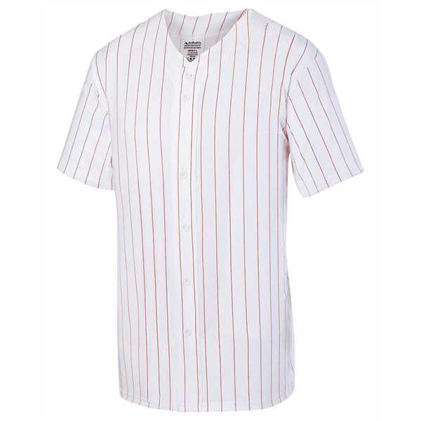 Picture of Unisex Pin Stripe Full Button Baseball Jersey