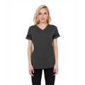 Picture of Ladies' 4.3 oz., CVC Striped Varsity T-Shirt