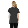 Picture of Ladies' 4.3 oz., CVC Striped Varsity T-Shirt