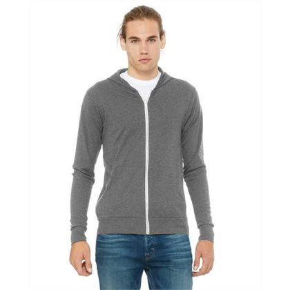 Picture of Unisex Triblend Full-Zip Lightweight Hoodie