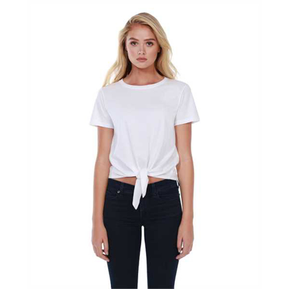 Picture of Ladies' 4.3 oz., 100% Cotton Tie Front T-Shirt