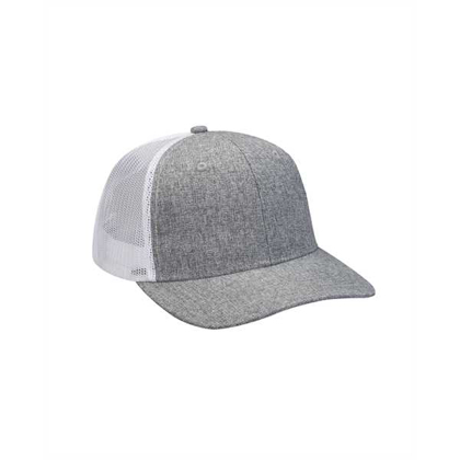 Picture of Heather Woven/Soft Mesh Trucker Cap