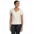 Picture of Ladies' Lightweight Striped V-Neck T-Shirt