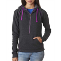 Picture of Ladies' Triblend Half-Zip Fleece Hood