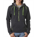 Picture of Ladies' Triblend Half-Zip Fleece Hood