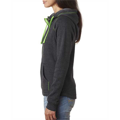 Picture of Ladies' Triblend Half-Zip Fleece Hood