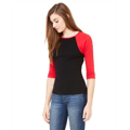 Picture of Ladies' Baby Rib 3/4-Sleeve Contrast Raglan T-Shirt