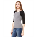 Picture of Ladies' Baby Rib 3/4-Sleeve Contrast Raglan T-Shirt