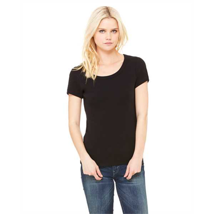 Picture of Ladies' Baby Rib Short-Sleeve Scoop Neck T-Shirt