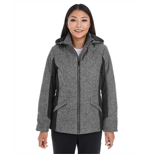 Picture of Ladies' Midtown Insulated Fabric-Block Jacket with Crosshatch Mélange